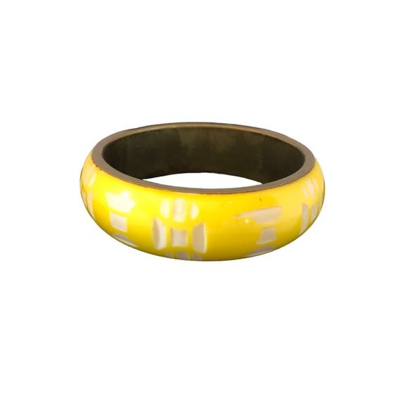 Bohemian Three Yellow White, Brown Black, Brown Bangle Bracelets - Picture 14 of 16